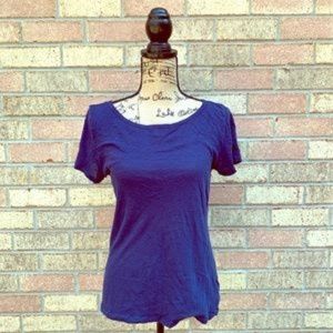 J. Crew Navy Scoop Neck Large T-Shirt